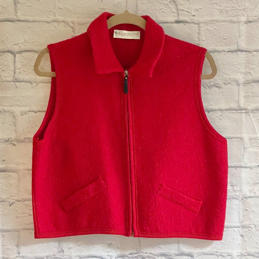 VALERIE STEVENS PETITES  PURE WOOL VEST
